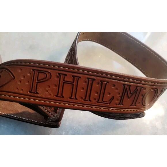 Boy Scouts Jamboree '05 West Reg Nation Buckle Casey Jeffers Tooled Leather Belt - Picture 4 of 7